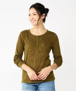 Women's Sonoma Goods For Life® Essential Henley Top