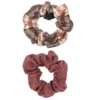 Sonoma Goods For Life® Solid Red & Multi Plaid 2-piece Scrunchie Set