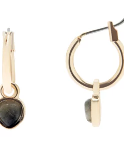 Sonoma Goods For Life® Grey Semi Pendant Hoop Earrings