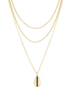 Sonoma Goods For Life® Gold Tone 3 Row Multi Chain Semi Bar Teardrop Pendant Necklace