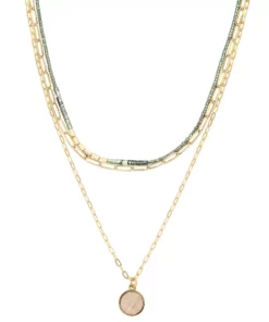Sonoma Goods For Life® 3 Row Semi Pendant Necklace