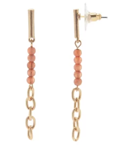 Sonoma Goods For Life® Gold Tone Beaded Chain Drop Earrings
