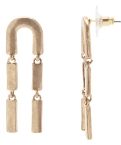 Sonoma Goods For Life® Gold Tone Shaky Bar U Shaped Drop Earrings