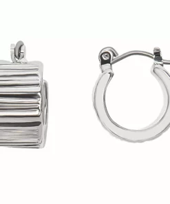 Sonoma Goods For Life® Rhod Chunky Wavy Textured Hoop Earrings