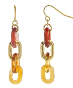Sonoma Goods For Life® Gold Tone Resin & Metal Linear Drop Earrings