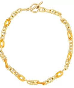 Sonoma Goods For Life® Gold Tone Metal & Orange Resin Link Necklace
