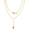 Sonoma Goods For Life® Gold Tone Red Resin Two-Row Link Necklace