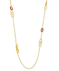 Sonoma Goods For Life® Gold Tone Warm Multi Resin Link Station Necklace