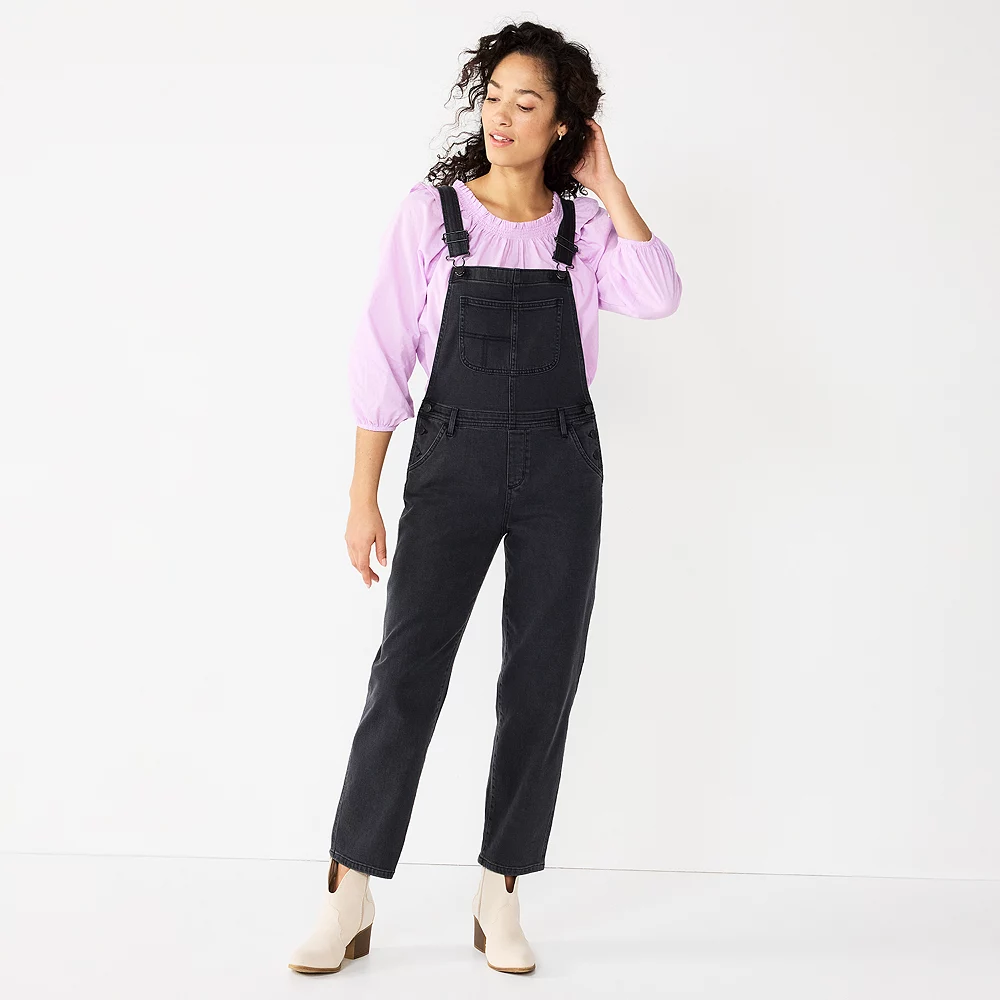 Women's Sonoma Goods For Life® Cropped Jean Overalls - Image 3