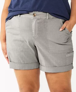 Plus Size Sonoma Goods For Life® Comfort Waist Utility Bermuda Shorts