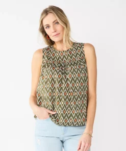 Women's Sonoma Goods For Life® Yoke Front Top
