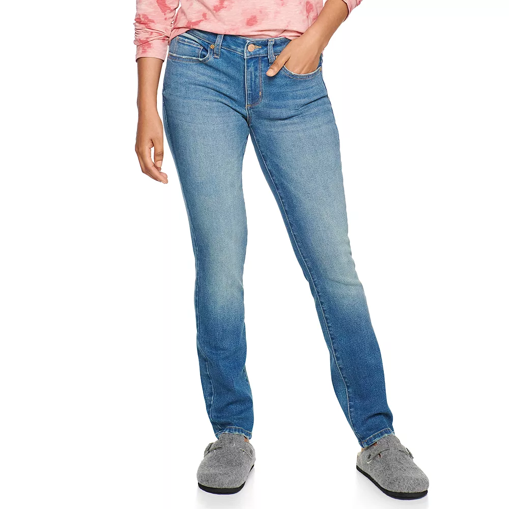 Women's Sonoma Goods For Life® Supersoft Midrise Straight-Leg Jeans - Image 4
